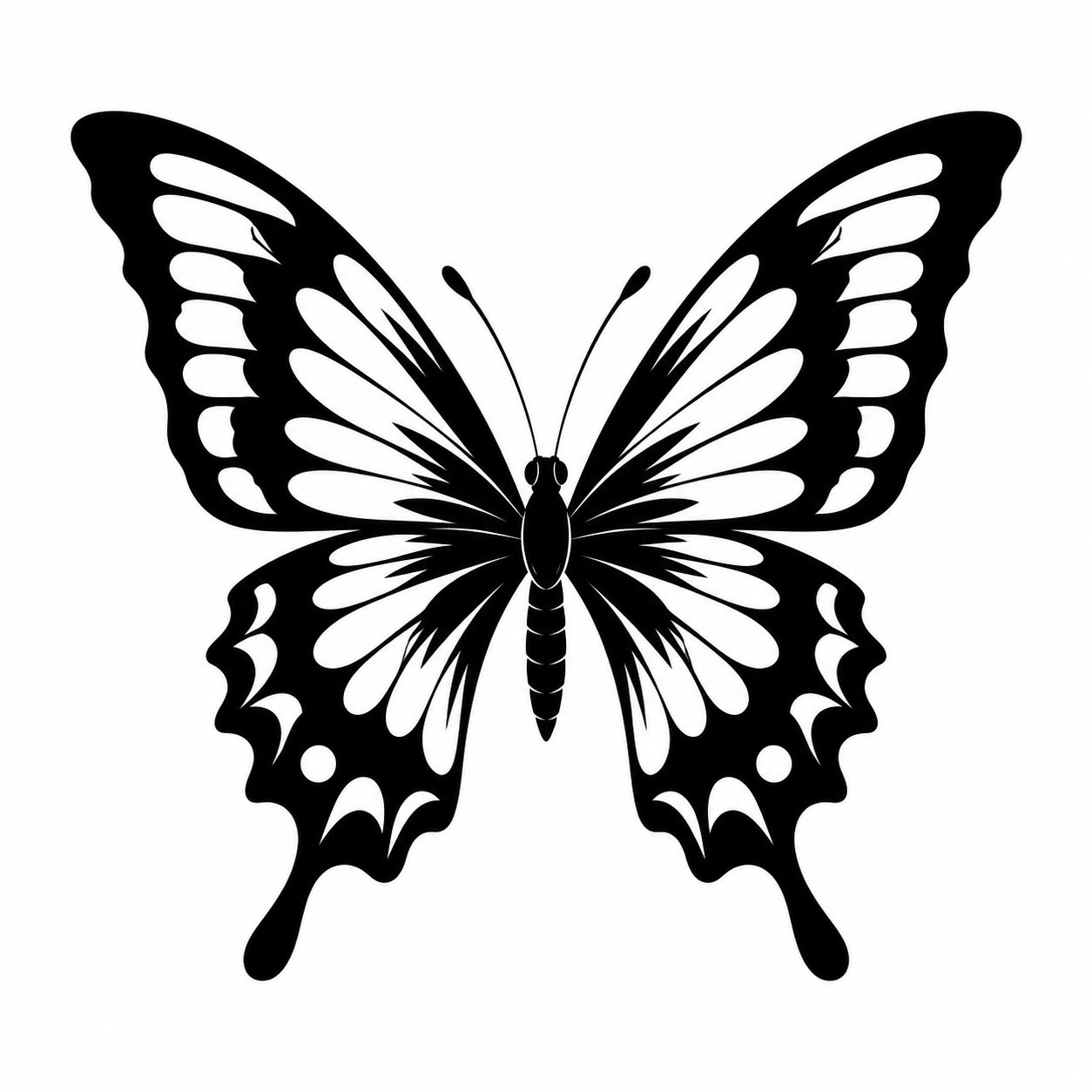 Tatuagem de borboleta minimalista e elegante