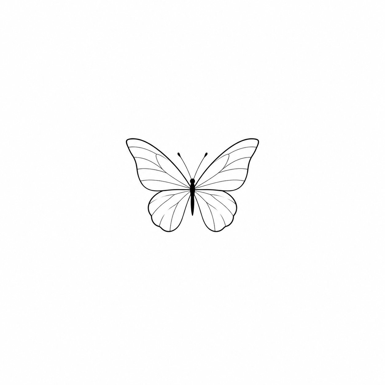 Desenho de borboleta para tattoo pequena