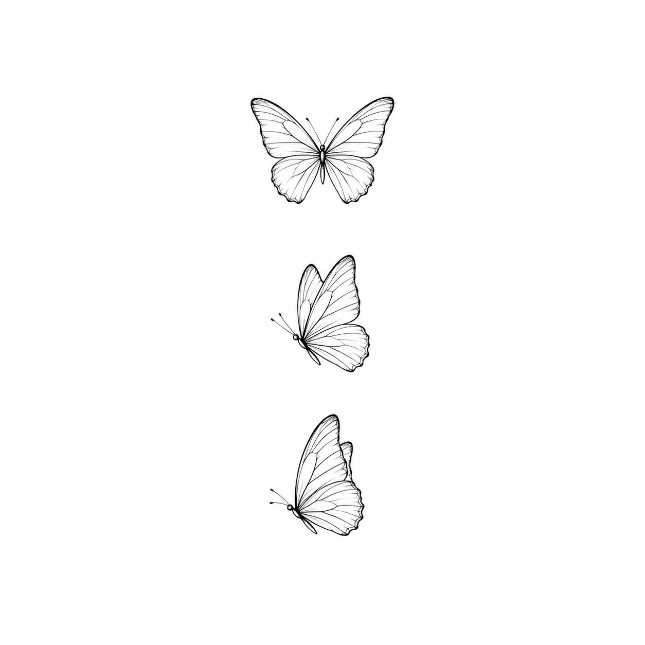 Tattoo pequena de borboleta para testar na pele